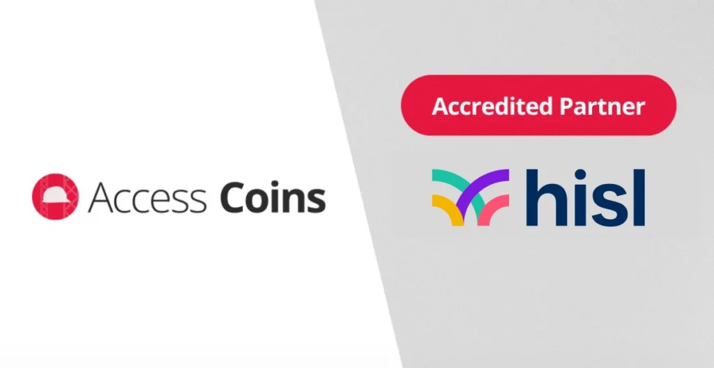 Access COINS logo partnership with HISL logo